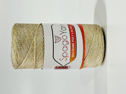 Spago Poly 4 Silver Simli Polyester Makrome İpliği 4No 016-1