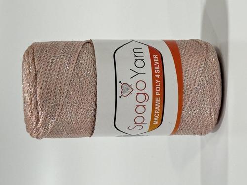 Spago Poly 4 Silver Simli Polyester Makrome İpliği 4No 070