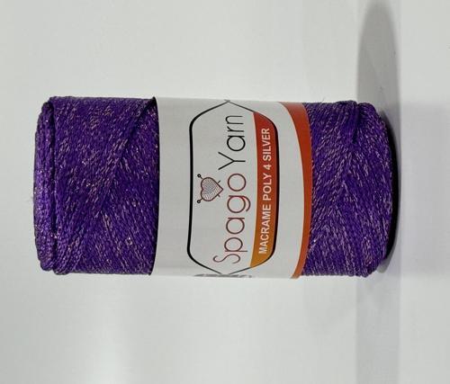 Spago Poly 4 Silver Simli Polyester Makrome İpliği 4No 141