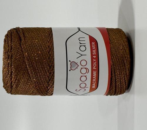 Spago Poly 4 Silver Simli Polyester Makrome İpliği 4No 200
