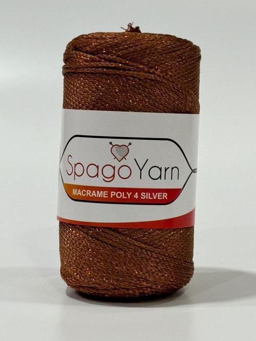 Spago Poly 4 Silver Simli Polyester Makrome İpliği 4No 203