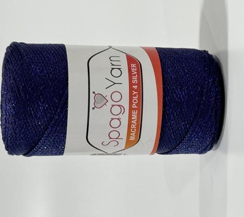 Spago Poly 4 Silver Simli Polyester Makrome İpliği 4No 262
