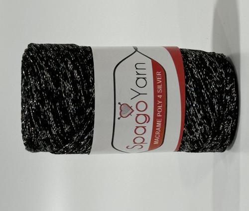 Spago Poly 4 Silver Simli Polyester Makrome İpliği 4No 270-2
