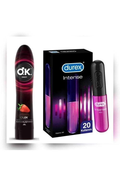 Çilekli Kayganlaştırıcı Jel + Durex Intence Istek Arttırıcı Jel