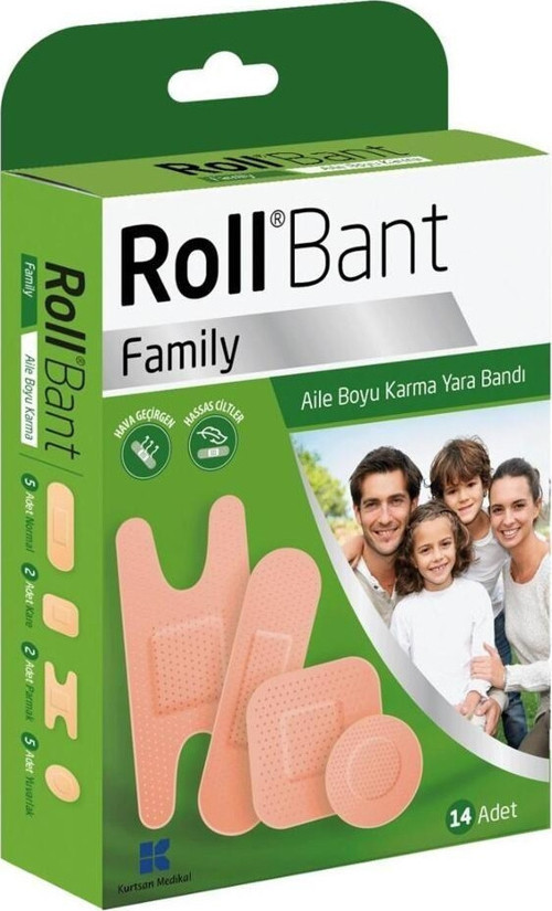 Bant Family Ali Boyu Karma Yara Bandı 14 Adet