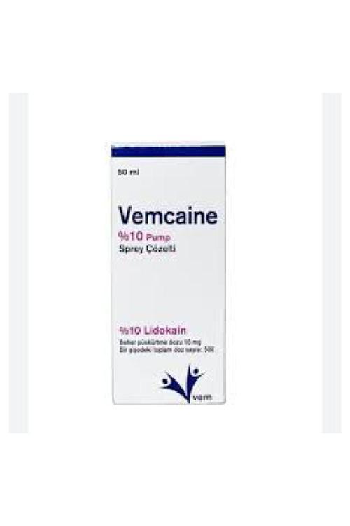 Vemcaine Lidokain %10 Lokal Anestezik Sprey 50Ml