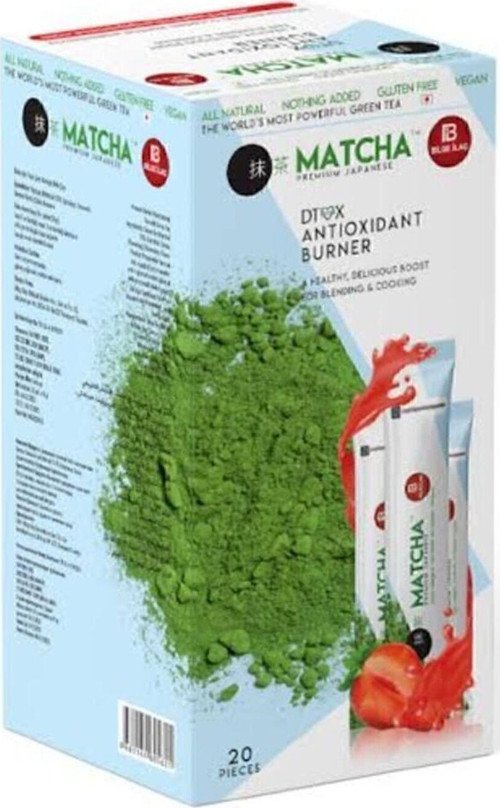 Matcha Premium Japanese Maca Çilek Aromalı Detox Çayı