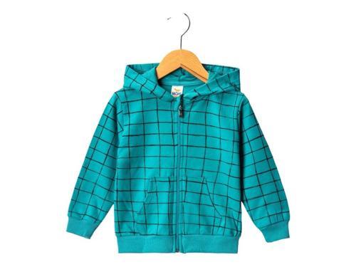 KARELİ DESENLİ CEPLİ KAPÜŞONLU HIRKA Yeşil
