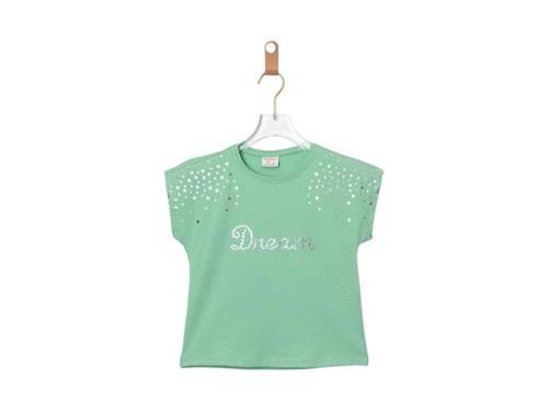 DIVA PARILTILI CROP TSHİRT Mint Yeşili