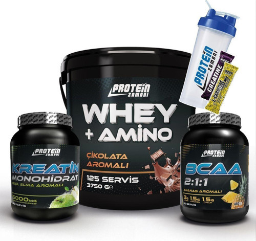 Whey Protein Tozu Çikolata 3750Gr Bcaa Kreatin Monohidrat Paketi