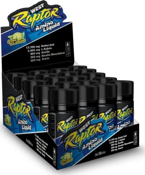 Raptor Amino Asit Likit 20 Tüp Pre Workout Arjinin Ornitin Taurin