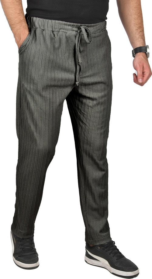 Erkek Antrasit Rahat Kesim Örme Kumaş Beli Lastikli İnce Spor Pantolon 2502216