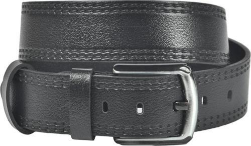 Erkek Siyah Yanları Çift Dikiş Detaylı Deri Spor Kemer 2402604