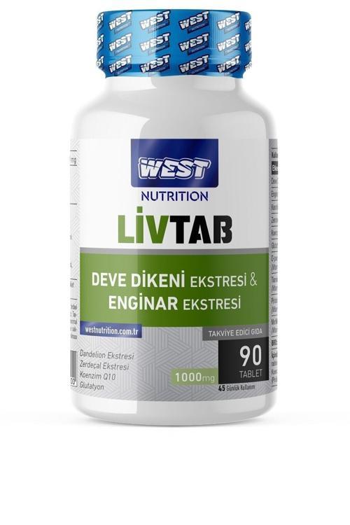 West Livtab Deve Dikeni Milk Thistle Enginar Karahindiba Ekstresi Ve Glutatyon 90 Tablet X 1000 Mg
