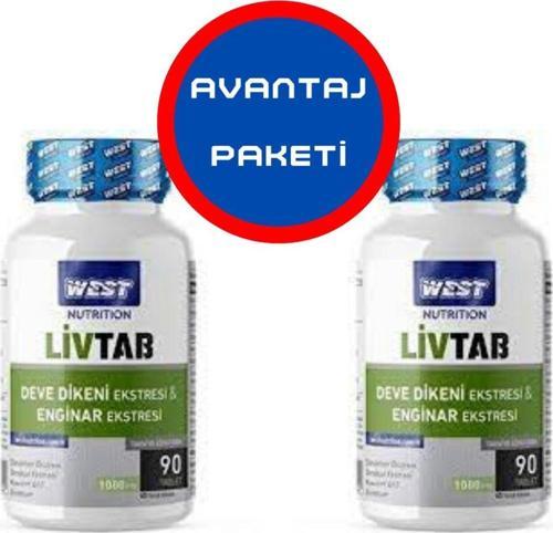 Livtab Milk Thistle Ve Enginar Ekstresi 2 X 90 Tablet -Avantaj Paketi -Karaciğer