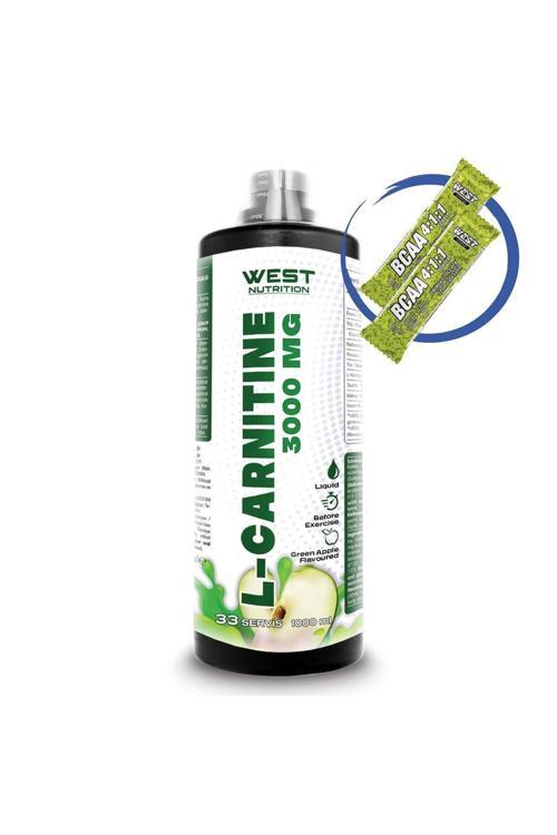 L-Karnitin ( L-Carnitine ) 2000 Mg 1000 Ml 33 Servis Yeşil Elma Aromalı