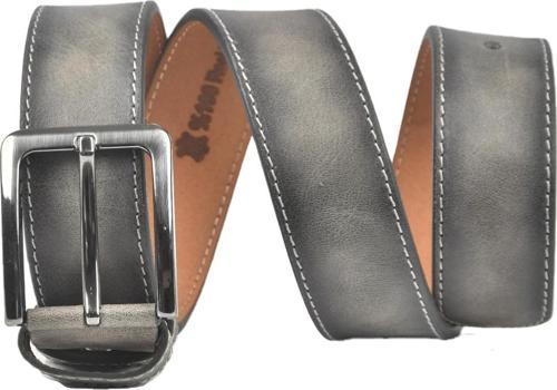 Erkek Gri Orjinal Deri Kemer 4 cm Eninde Özel Yapım Hakiki Deri Spor Kemer 2502650