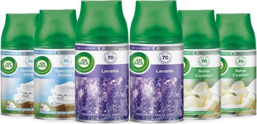 Airwick 250Ml 6Lı - Bahar Çiçekleri Esinti Oda Kokusu Sprey Makina Yedek Spreyi