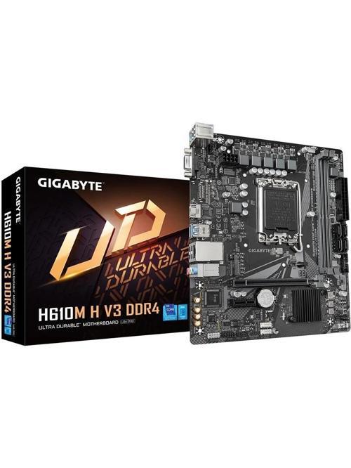 H610M H V3 D4 1700P Vga Hdmi Usb3.2 Matx Intel Anakart