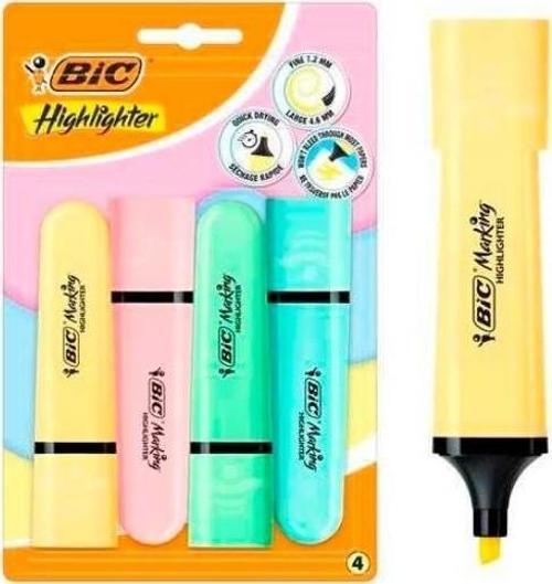 Fosforlu Kalem Hl Flat Pastel Tonlar 4 Renk Bl4