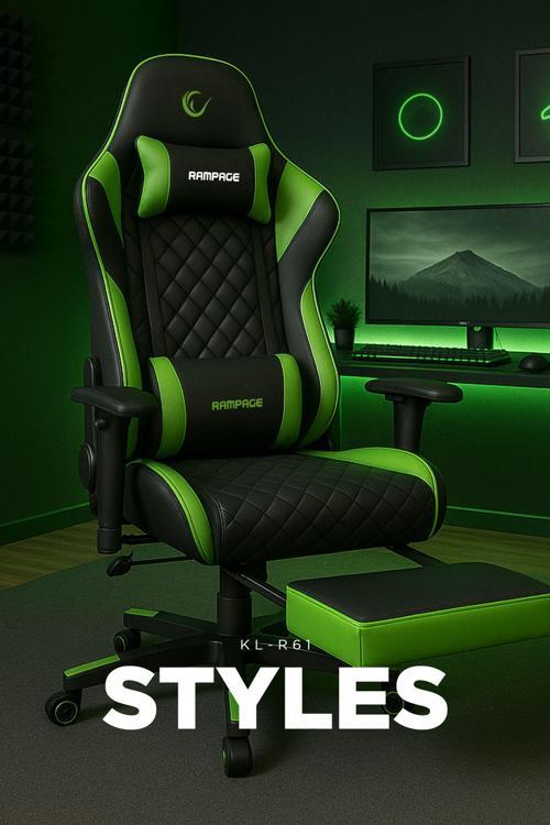 Kl-R61 Styles Yeşil/Siyah Gaming Oyuncu Koltuğu