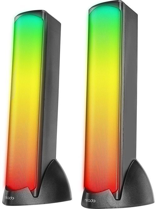 Md-183 2.0 3W-2 Bluetooth Siyah Rgb Aydınlatmalı Usb + 3.5Mm Usb 5V Speaker Hoparlör