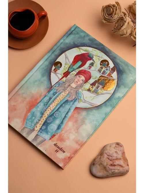 Sert Kapaklı Not Defteri Ayla Acet Yaldız Seri Düş Çizgisi 17X24 Cm