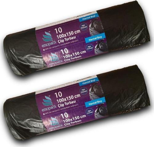 End Hantal Çöp Poşeti Siyah 120-150 800 Gram 5-10 (10 Rulo)