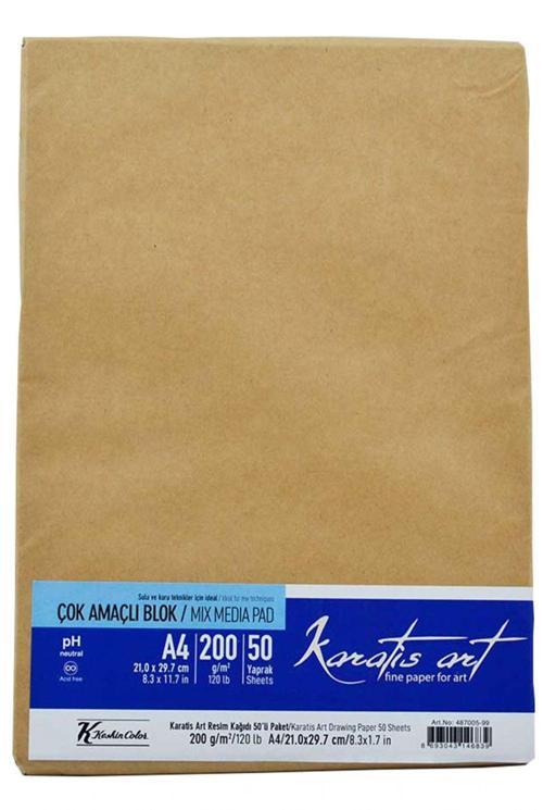 Karatis Resim Kağıdı Art 200 Gram A4 487005-99 (50 Li Paket)