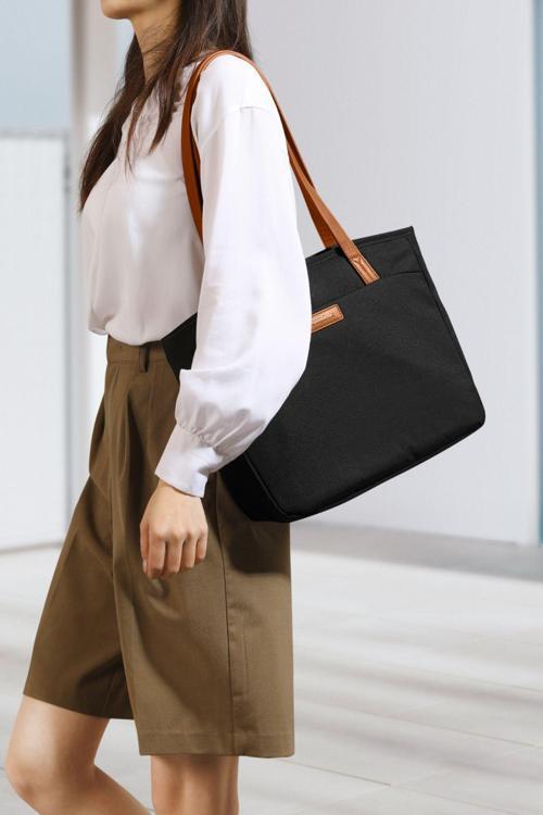 Versatile T23 14 Inç/14L Siyah Tote Bag Laptop Notebook Omuz Çantası - T23M1D1