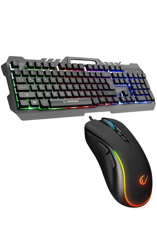 Jammer Klavye Mouse Gaming Oyuncu Seti 7200 Dpi Single Rainbow
