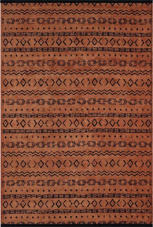 Gaia Kiremit Halı Yıkanabilir Kaymaz Taban Şönil Kilim Dokuma Pamuk Taban Kilim 10319