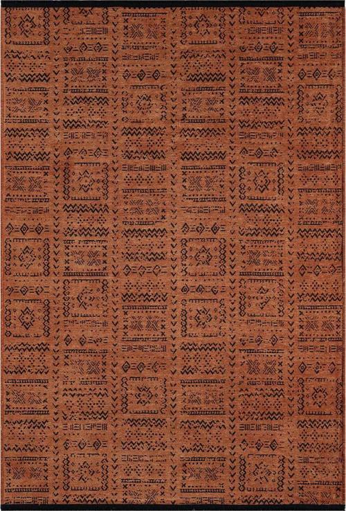 Gaia Kiremit Halı Yıkanabilir Kaymaz Taban Şönil Kilim Dokuma Pamuk Taban Kilim 10320