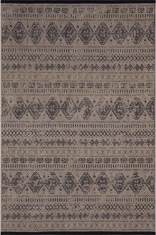 Gaia Bej Halı Yıkanabilir Kaymaz Taban Şönil Kilim Dokuma Pamuk Taban Kilim 10354