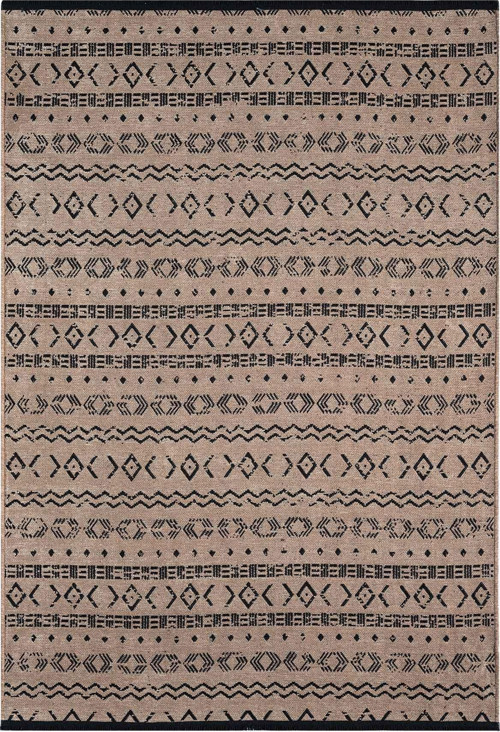 Gaia Bej Halı Yıkanabilir Kaymaz Taban Şönil Kilim Dokuma Pamuk Taban Kilim 10351
