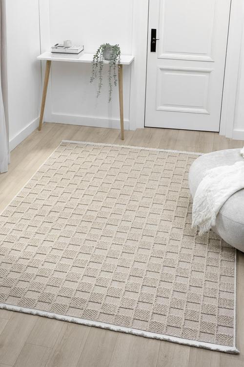 Fizy Bej Multi Halı Loop Sisal Halı Modern Dokuma Oturma Odası Salon Halısı 13795B