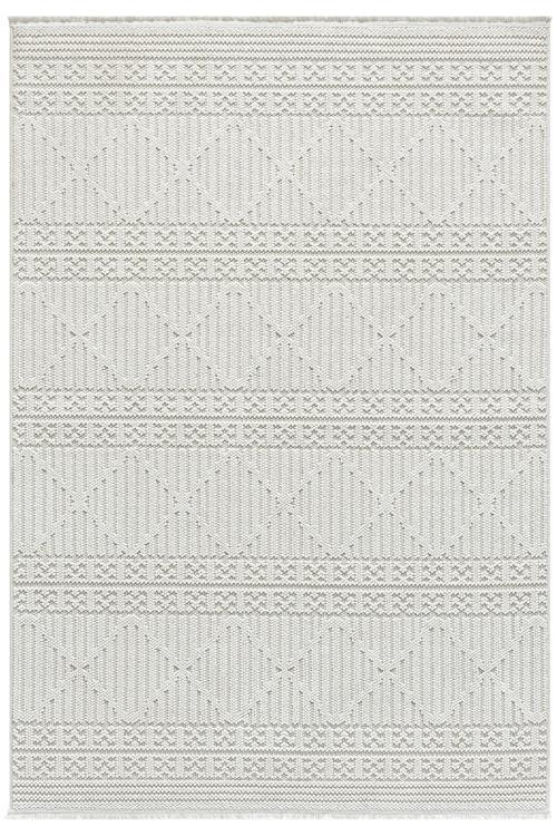 Fizy Beyaz Halı Loop Sisal Halı Modern Dokuma Oturma Odası Salon Halısı 11868A