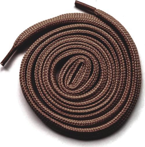 Kahverengi 1 cm Kalınlığında 1 Çift Yassı Spor Ayakkabı Bağcığı