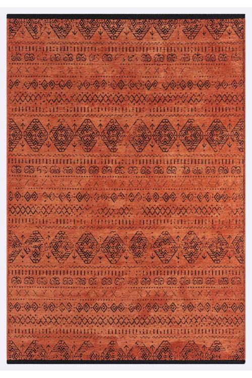 Gaia Kiremit Halı Yıkanabilir Kaymaz Taban Şönil Kilim Dokuma Pamuk Taban Kilim 10322