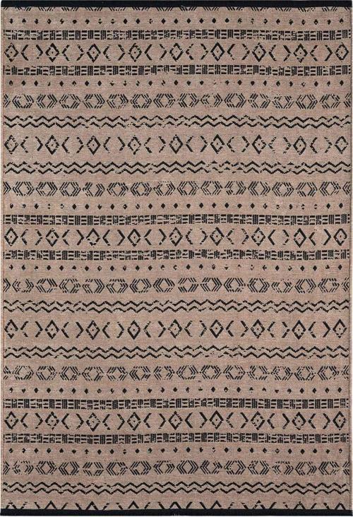 Gaia Bej Halı Yıkanabilir Kaymaz Taban Şönil Kilim Dokuma Pamuk Taban Kilim 10351