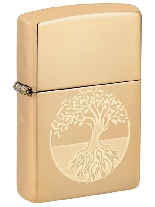 Tree Of Life High Polish Brass Dizayn Çakmak
