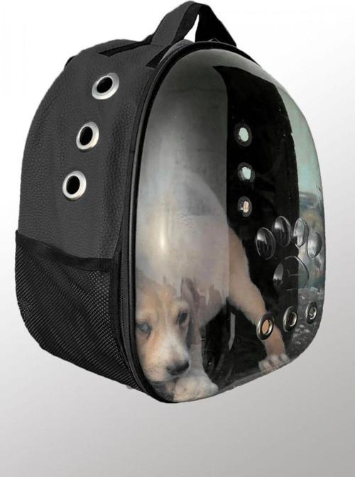 Deri Kedi Taşıma Çantası El Ve Sırt Çantası 6 Hava Kanalı Kedi Taşıma Çantası