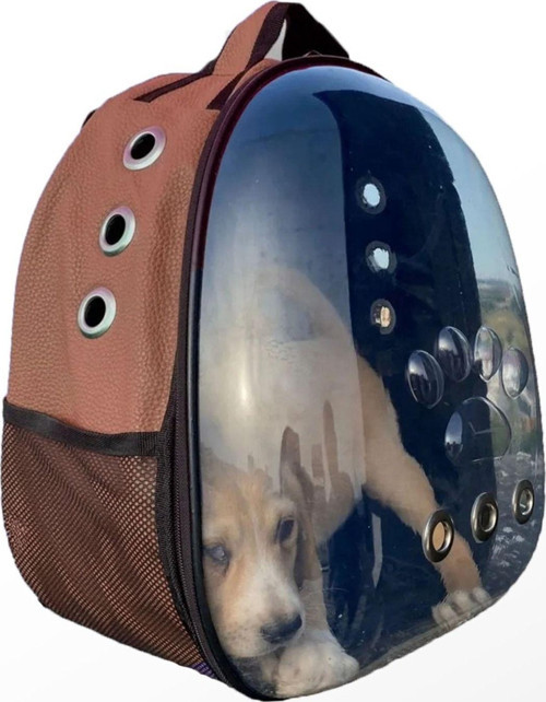 Deri Kedi Taşıma Çantası El Ve Sırt Çantası 6 Hava Kanalı Kedi Taşıma Çantası