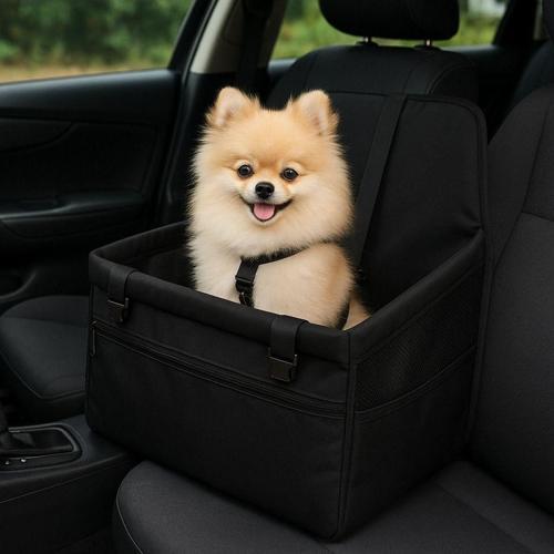 Kedi Köpek Oto Koltuğu Taşınabilir Araç Koltuğu – Emniyet Klipsli, Yıkanabilir Kumaş,