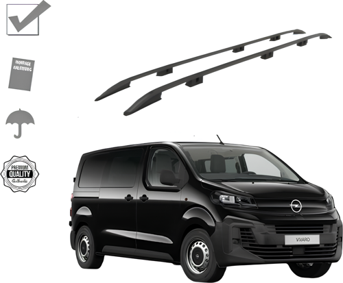 VIVARO CİTY VAN KISA ŞASE TAVAN ÇITASI SİYAH 2019 2020 2021 2022 2023 2024 2025 2026 2027