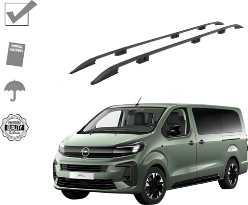 ZAFIRA LİFE KISA ŞASE TAVAN ÇITASI SİYAH 2019 2020 2021 2022 2023 2024 2025 2026 2027