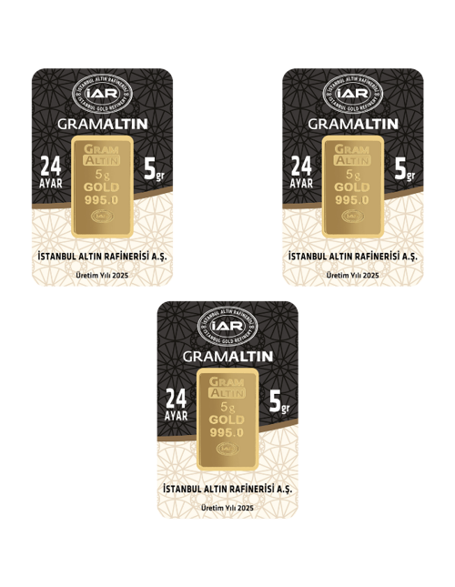 15 GRAM 24 AYAR İAR GRAMALTIN ( 5gr x 3 Adet )