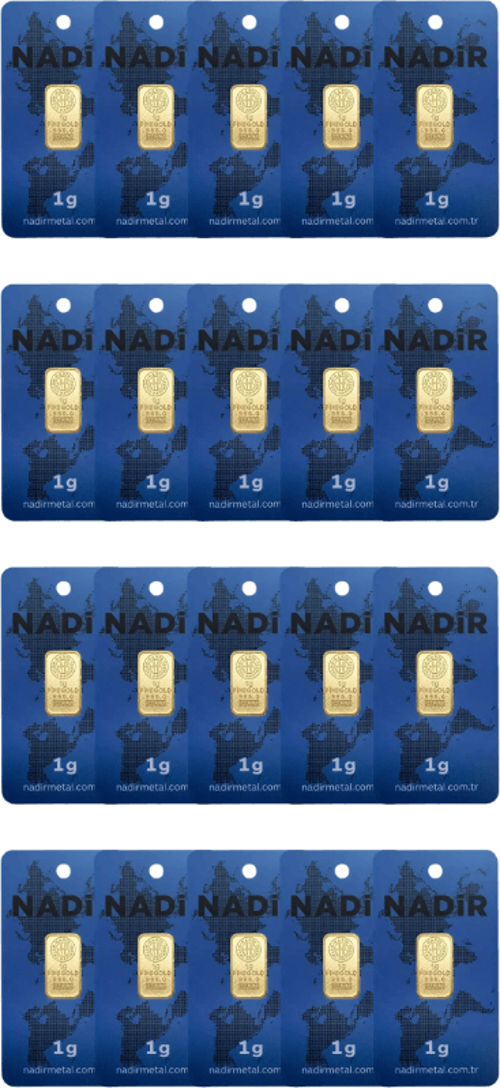 NadirGold 20 Gr Külçe Altın ( 1gr x 20 Adet )