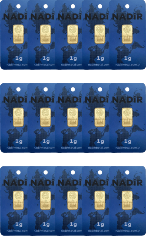 NadirGold 15 Gr Külçe Altın ( 1gr x 15 Adet )
