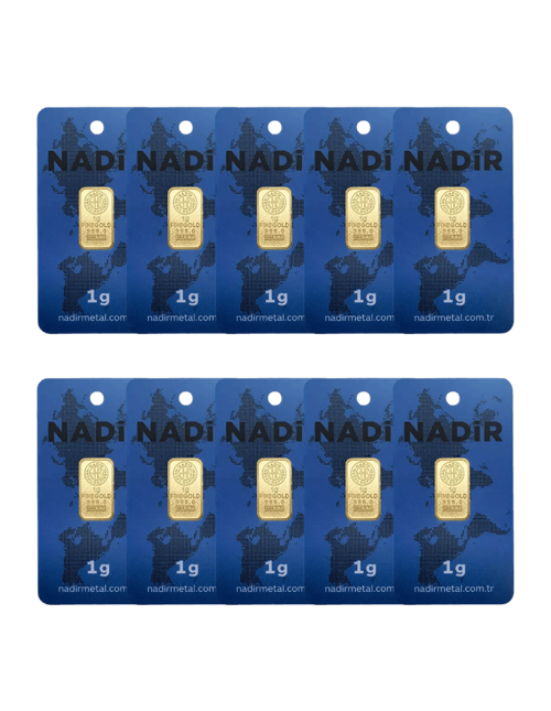 NadirGold 10 Gr Külçe Altın ( 1gr x 10 Adet )